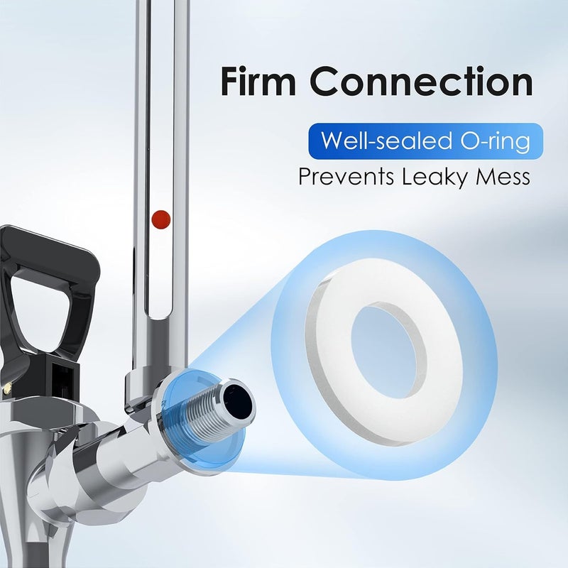 Waterdrop Sight Glass Spigot, Replacement for The Berkey® Gravity-Fed Water Filtration System, Clear View Water Level with Red Floating Ball, Durable Metal Material - Image 3